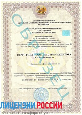 Образец сертификата соответствия аудитора №ST.RU.EXP.00005397-3 Кизел Сертификат ISO/TS 16949